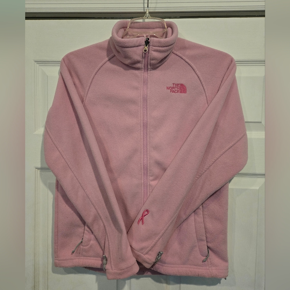 North Face Pink Fleece Full Zip Womens Coat Jacket Medium RN# 61661 F09-SMU